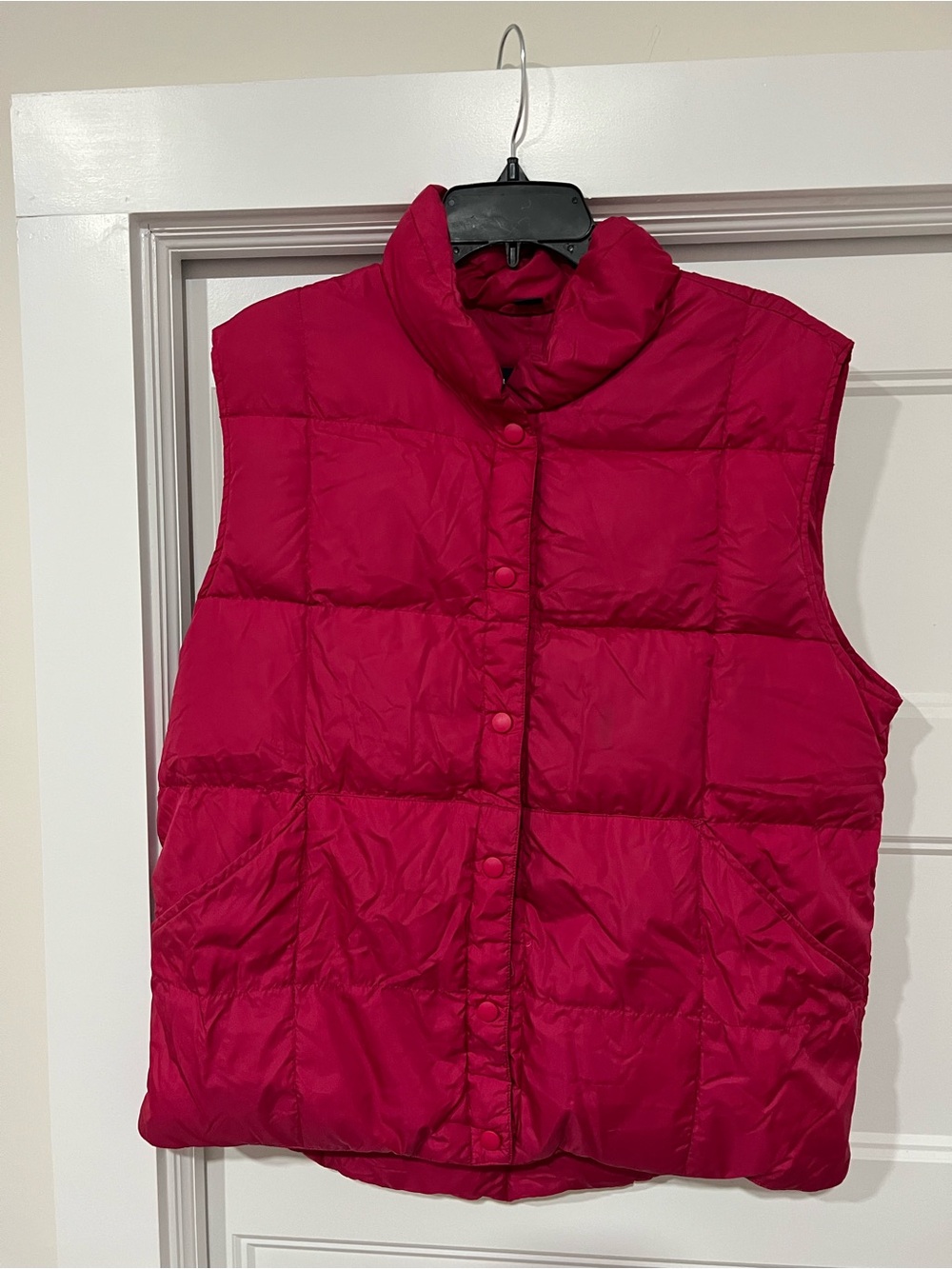Lands' End Hot Pink Quilted Puffer Vest
